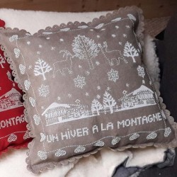 coussin Blandine Galiardi taupe