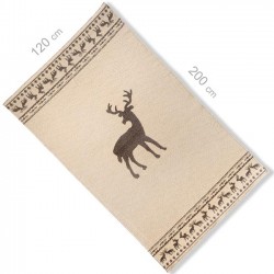 Tapis en laine 120x200 style montagne beige