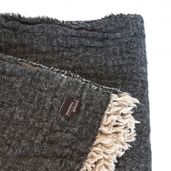Plaid gaufré noir