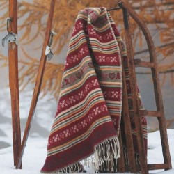 Plaid pure laine ethnique haut de gamme