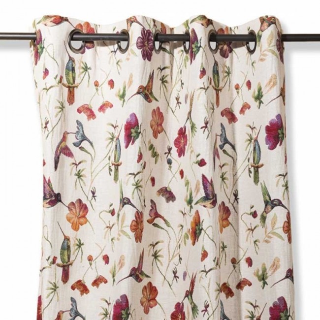 Flower hummingbird curtain Flower hummingbird curtain