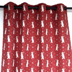 high end mountain bear red curtain