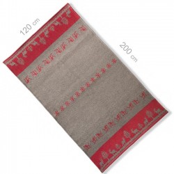 Tapis laine tissé taupe style montagne