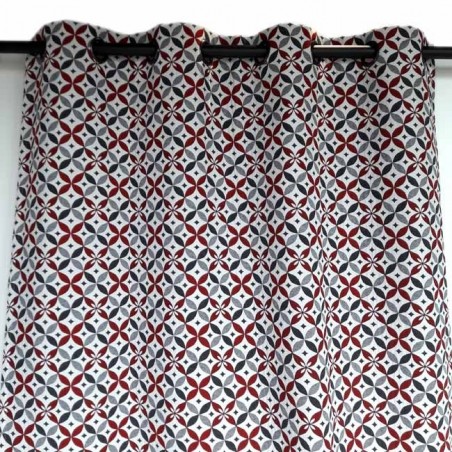 geometric high end eyelet curtain