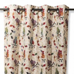 Curtain Colorful Owls