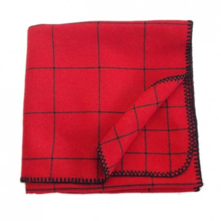 Plaid carreau rouge hygge haut de gamme