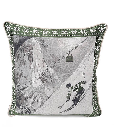 Coussin Velours Personnalisé Montagne Tignes